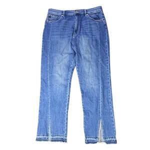 KanCan‎ Vintage 90s High Rise Split Hem Jeans Distressed Denim Size 15/31